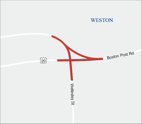 Weston: Intersection Improvements at Boston Post Road (Route 20) at Wellesley Street 